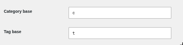 Category base = "c"
Tag base = "t"